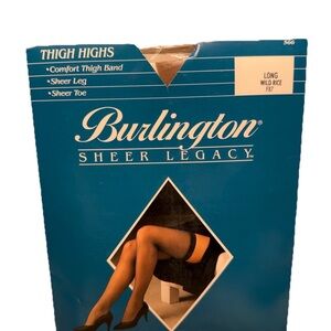 Vintage Burlington Sheer Legacy Thigh High Stockings Size Long Wild Rice